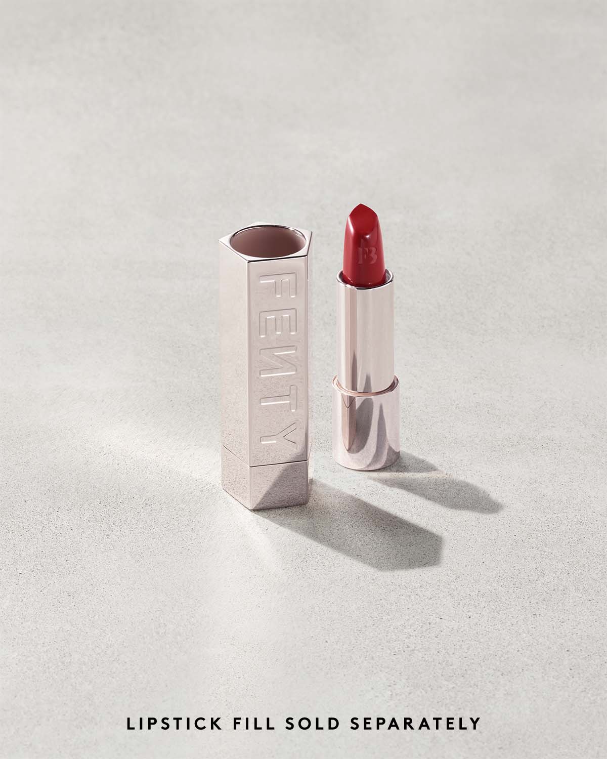 Fenty Icon The Case Semi-Matte Refillable Lipstick — Metallic Nude - Image 3