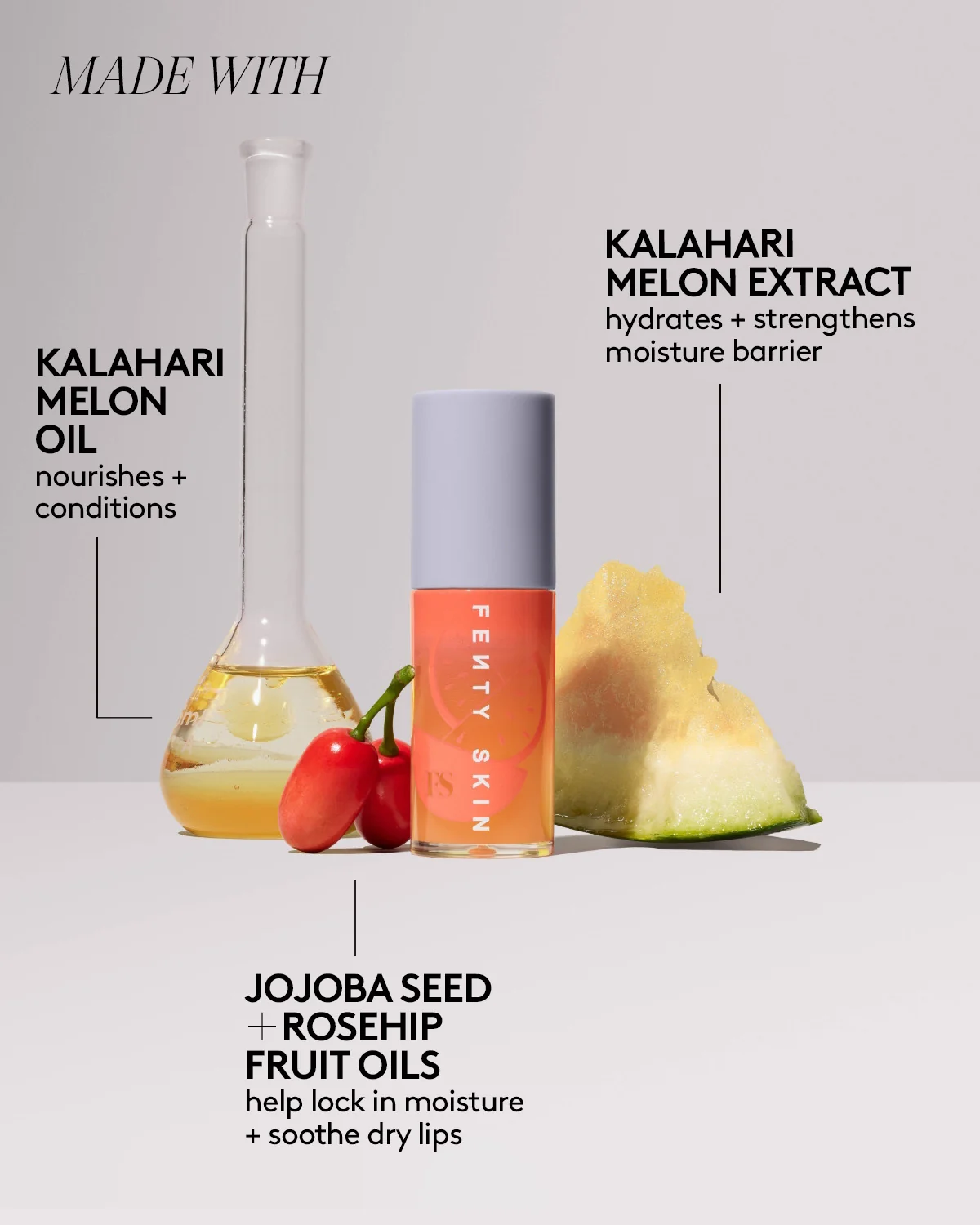 Fenty Treatz Hydrating + Strengthening Lip Oil — Kalahari Melon - Image 5